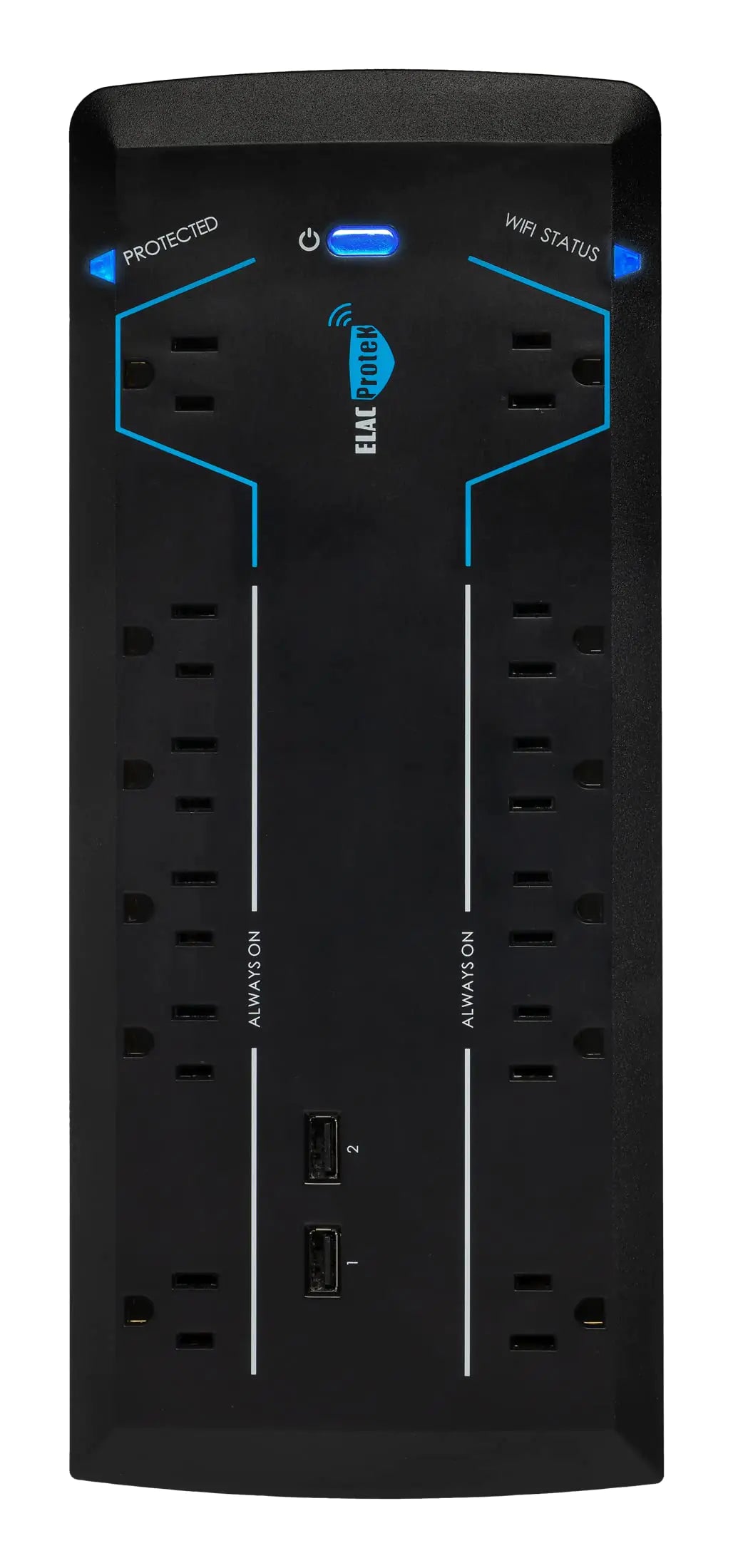 ELAC Protek 12 Outlet Smart Surge Protector/Power Conditioner with Dual USB Wi-FI Alexa
